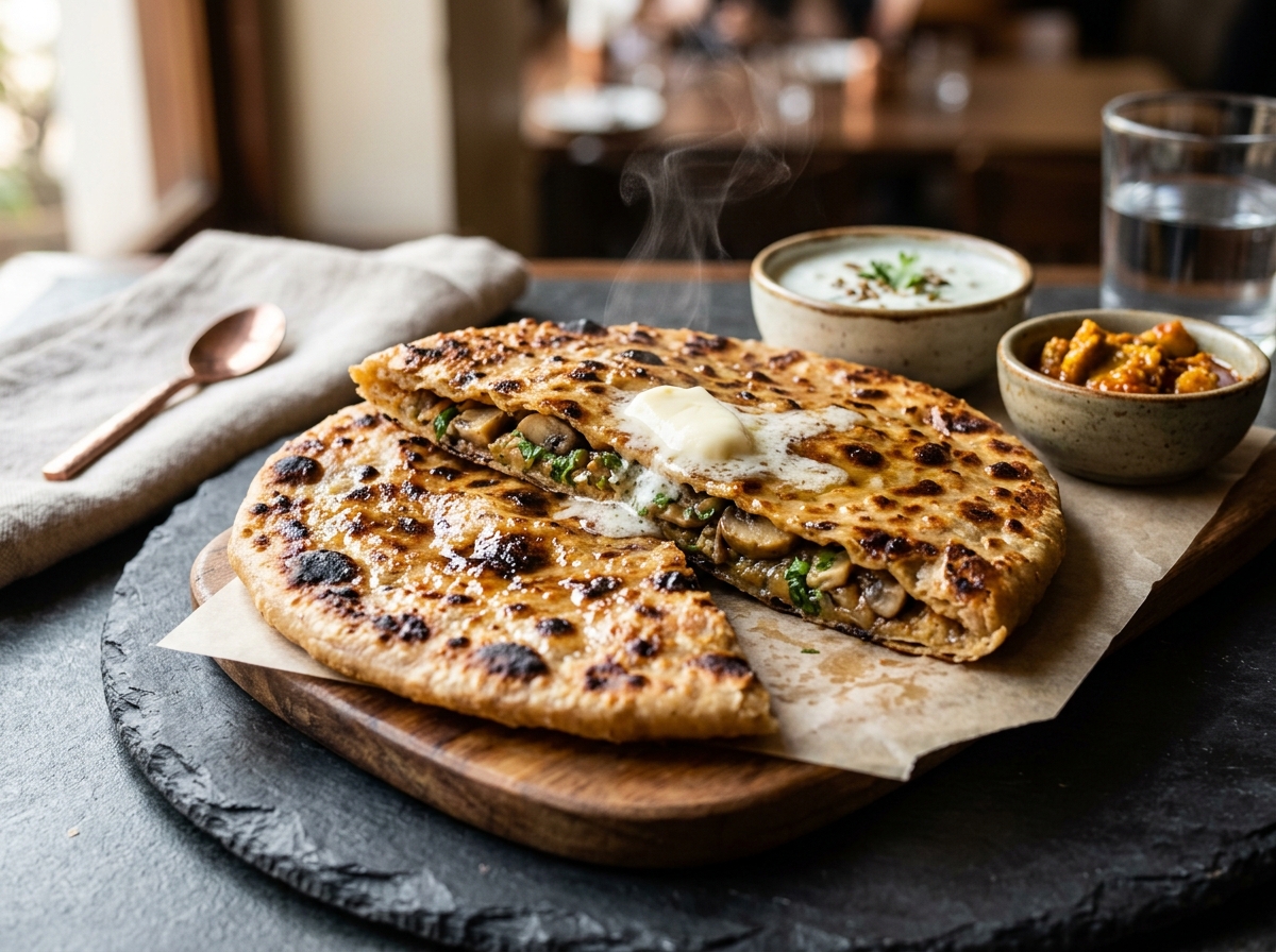 Tandoori Mushroom Parantha