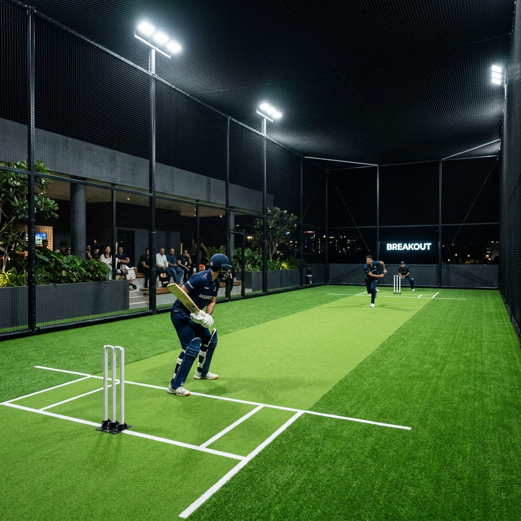 Box Cricket Arena in Hisar - Netted Outdoor Setup