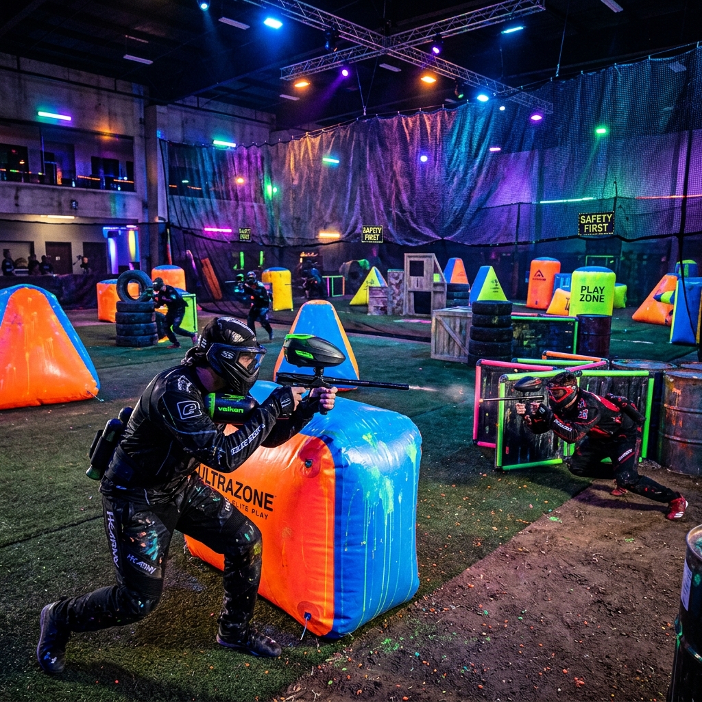 Paintball Arena in Hisar - Netted Outdoor Setup